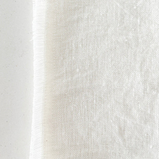Anaya Home So Soft Linen Bright White Fringe Napkins ~ Set of 4