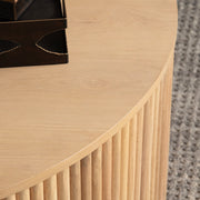 Crestview Collection Henley Fluted Wood Round Coffee Table