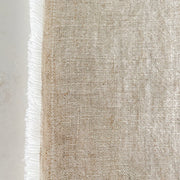 Anaya Home So Soft Linen Natural Beige Fringe Napkins ~ Set of 4