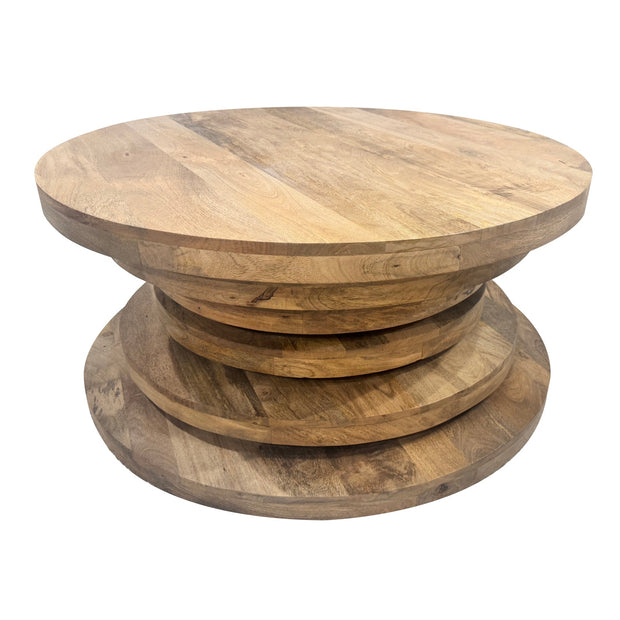 Crestview Collection Weston Natural Wood Round Coffee Table