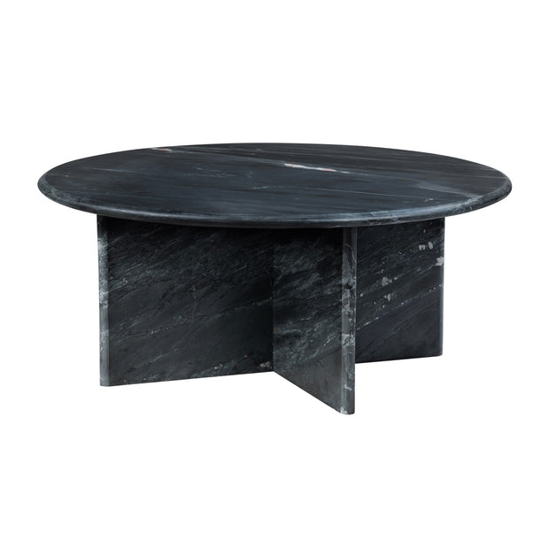 Crestview Collection Noir Black Marble Coffee Table