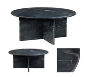 Crestview Collection Noir Black Marble Coffee Table