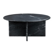 Crestview Collection Noir Black Marble Coffee Table
