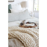 Pom Pom at Home Finn Antique White Hand Knit Chunky Throw Blanket ~ 50” x 60” ~LAST CHANCE SALE ~ LIMITED QUANTITIES