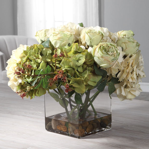 Uttermost Cecily Hydrangea Bouquet Botanicals