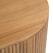 Crestview Collection Emery Modern Organic Fluted Wood Coffee Table