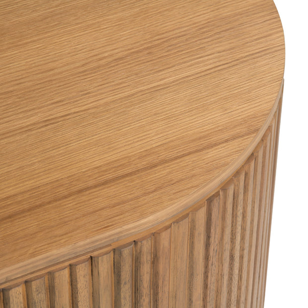 Crestview Collection Emery Modern Organic Fluted Wood Coffee Table