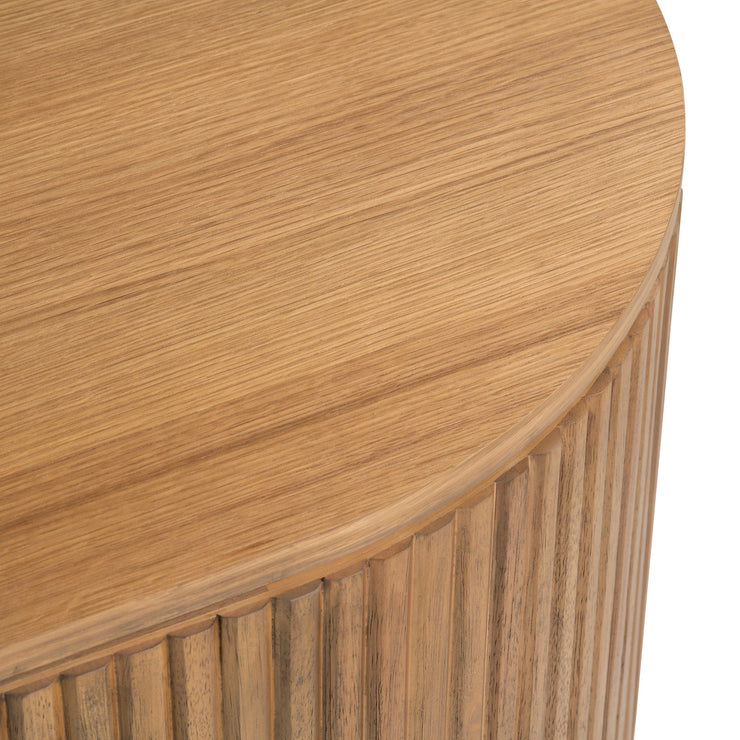 Crestview Collection Emery Modern Organic Fluted Wood Coffee Table