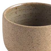 Four Hands Nelo Salt Jars Set of 2 ~ Natural Speckled Clay Ceramic
