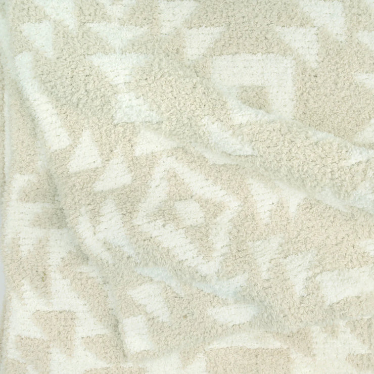 Kashwere Ultra Plush Aztec Creme and Linen Cloud Throw