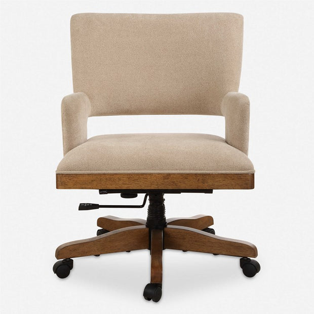 Uttermost Aspect Mid Century Modern Desk Chair with Casters
