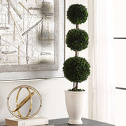 Uttermost Preserved Boxwood Triple Topiary Botanicals