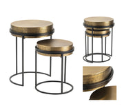 Crestview Collection Hudson Textured Brass Nesting Tables