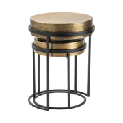 Crestview Collection Hudson Textured Brass Nesting Tables