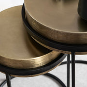 Crestview Collection Hudson Textured Brass Nesting Tables