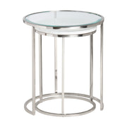 Crestview Collection Cellini Marble and Glass Nesting Tables