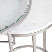 Crestview Collection Cellini Marble and Glass Nesting Tables
