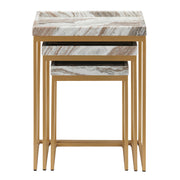 Crestview Collection Torrento Marble Nesting Tables ~ Set Of 3