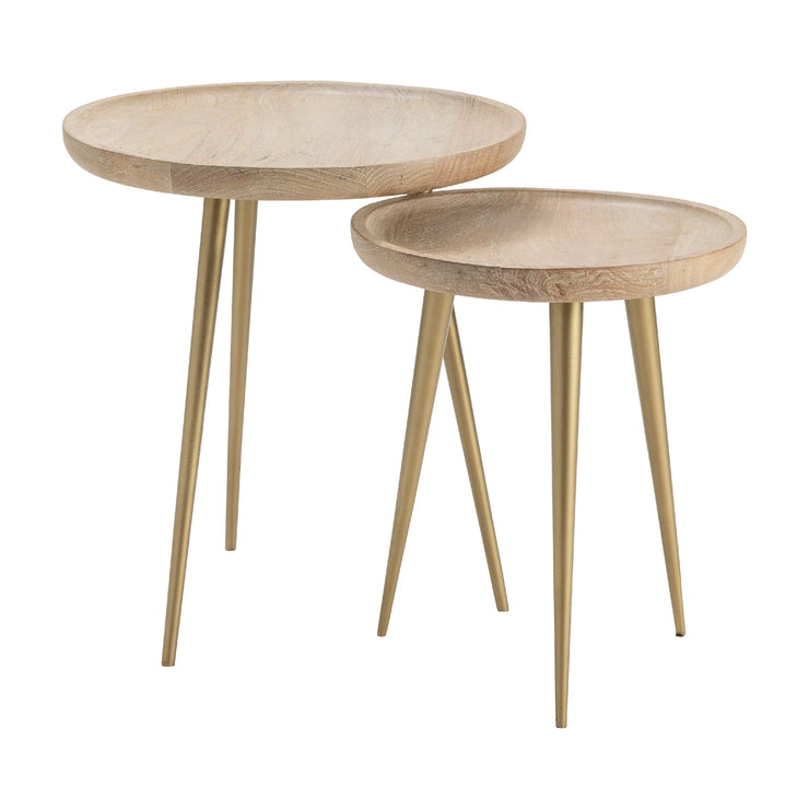 Crestview Collection Slater Set of 2 Round Nesting Tables