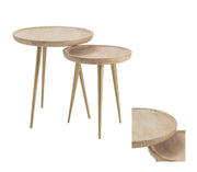 Crestview Collection Slater Set of 2 Round Nesting Tables