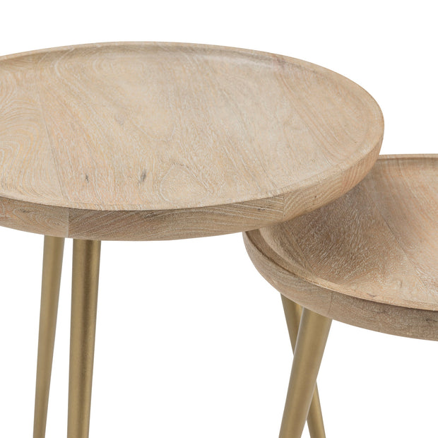 Crestview Collection Slater Set of 2 Round Nesting Tables