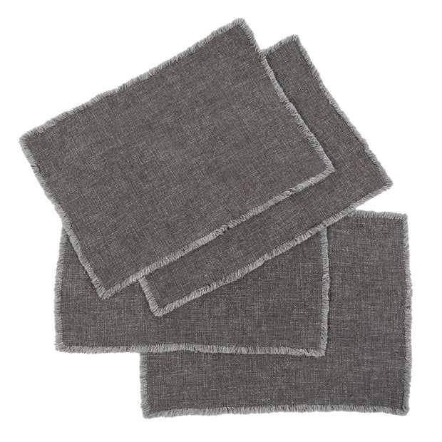 Pom Pom at Home Oakville Set of 4 Placemats ~ Available in 7 Colors ~ 13 x 19