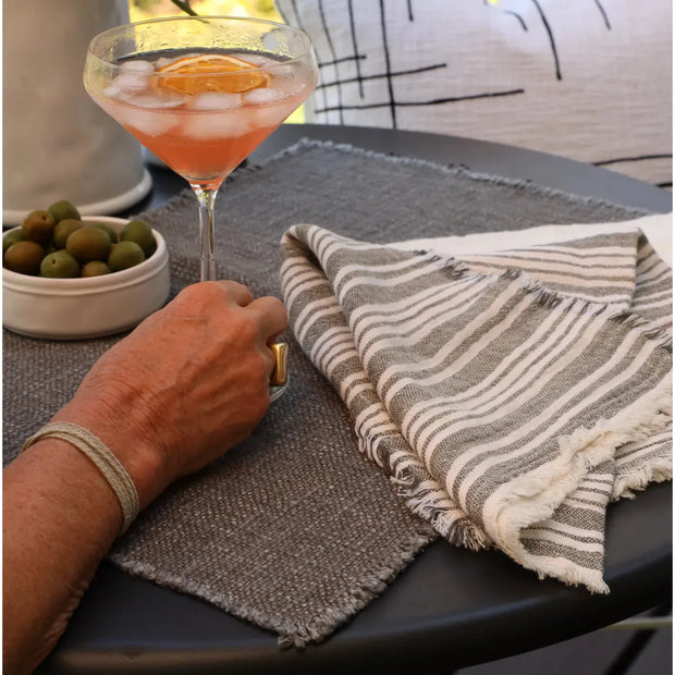 Pom Pom at Home Oakville Set of 4 Placemats ~ Available in 7 Colors ~ 13 x 19