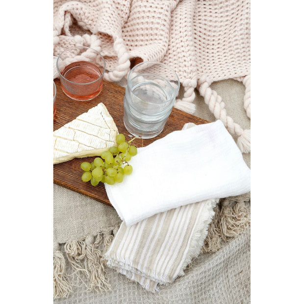 Pom Pom at Home Yountville Set of 4 Striped Napkins ~ Available in 5 Colors