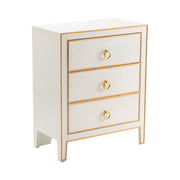 Crestview Collection Phoebe White and Gold Chest