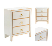 Crestview Collection Phoebe White and Gold Chest