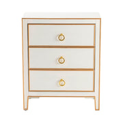 Crestview Collection Phoebe White and Gold Chest