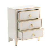 Crestview Collection Phoebe White and Gold Chest