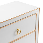 Crestview Collection Phoebe White and Gold Chest