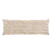 Anaya Home Natural Boucle Handwoven Pillow 14x40 With Down Insert