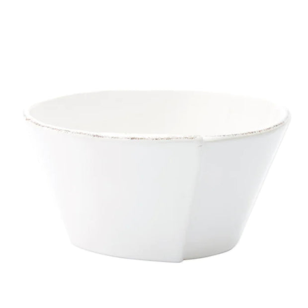 Vietri Lastra White Stacking Cereal Bowl ~ Handcrafted Italian Stoneware
