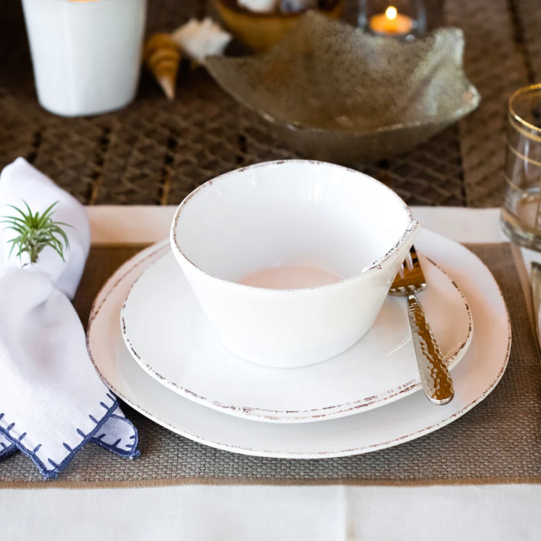 Vietri Lastra White Dinnerware | Italian Handcrafted Stoneware