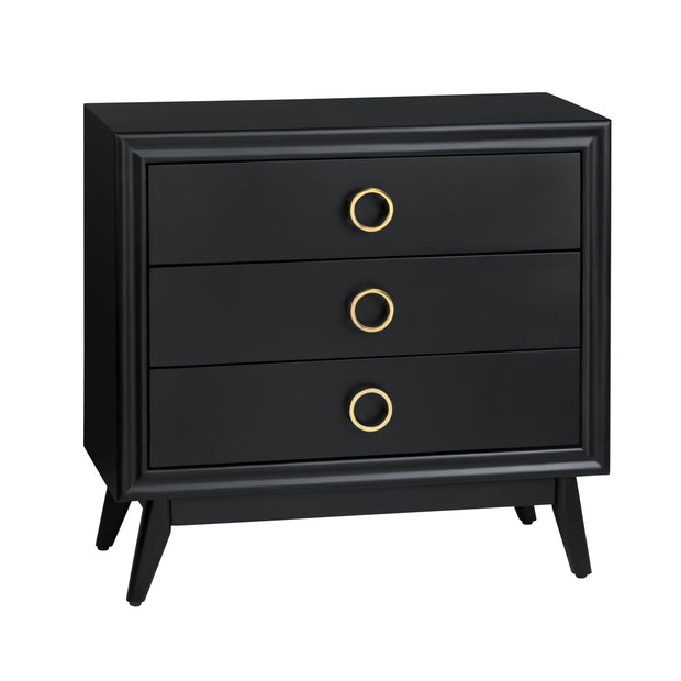 Crestview Collection Pomeroy Black Chest