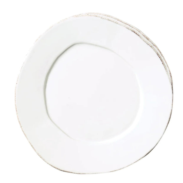 Vietri Lastra White Salad Plate ~ Handcrafted Italian Stoneware