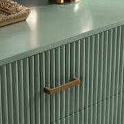Crestview Collection Astoria Green Fluted Three Drawer Chest