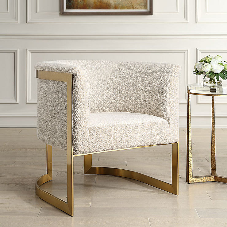 Uttermost Bellini Knubby Boucle Accent Chair