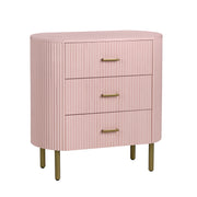 Crestview Collection Astoria Pink Three Drawer Chest