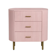 Crestview Collection Astoria Pink Three Drawer Chest