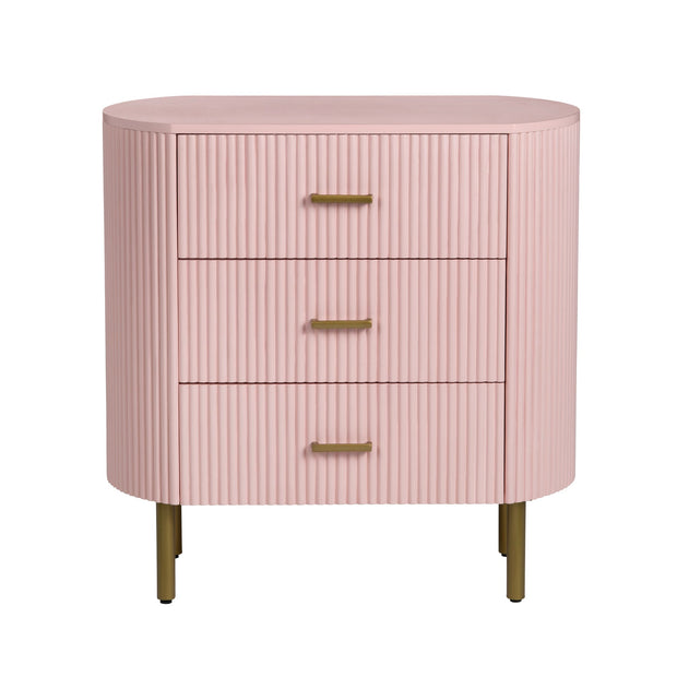 Crestview Collection Astoria Pink Three Drawer Chest
