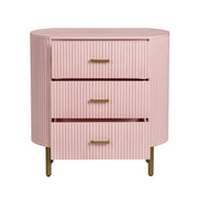 Crestview Collection Astoria Pink Three Drawer Chest