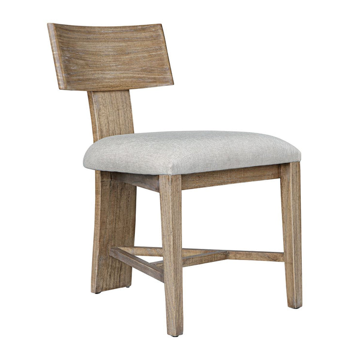 Uttermost Rowan Natural Oak Finish Dining Chairs ~ Set Of Two