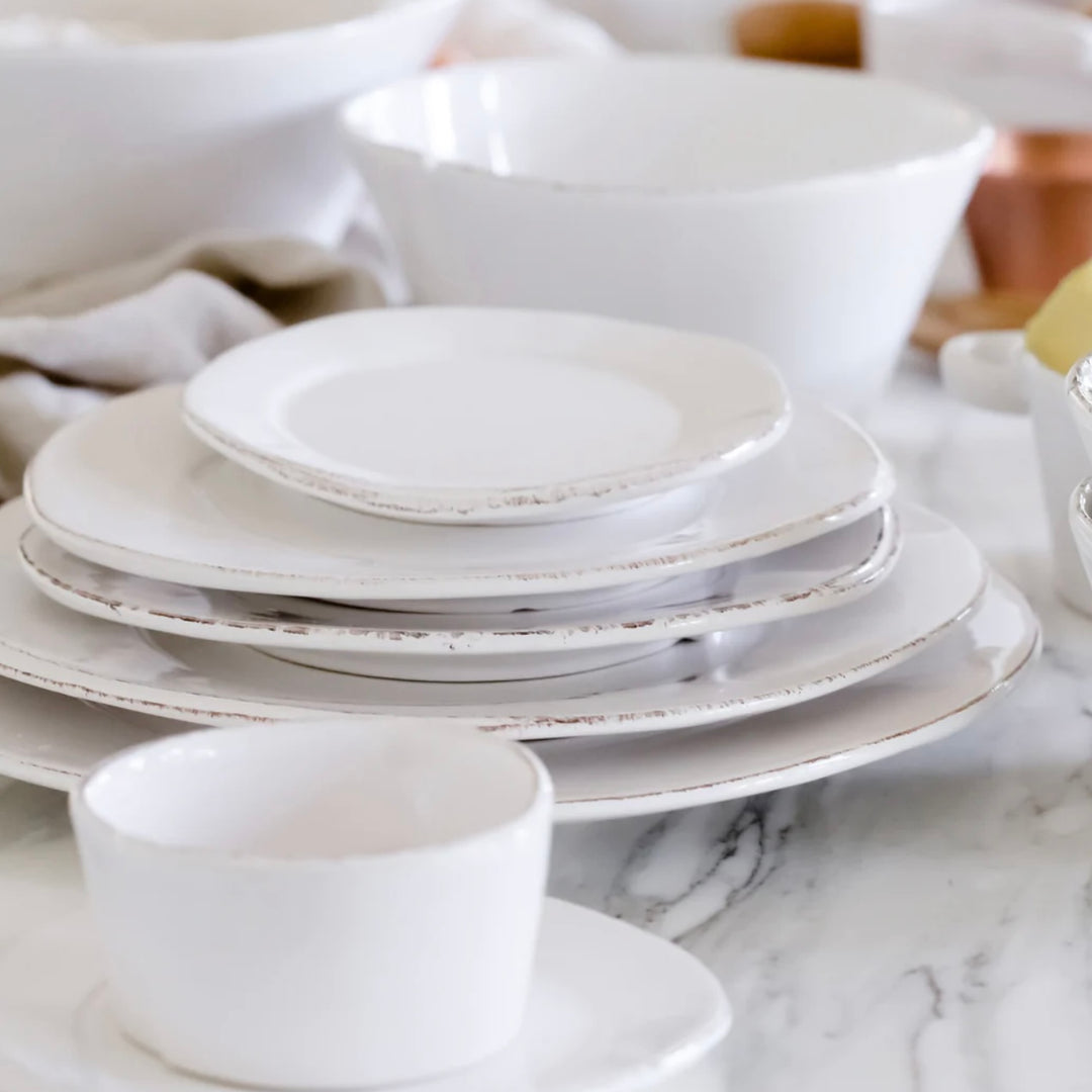Vietri Lastra White Dinnerware | Italian Handcrafted Stoneware