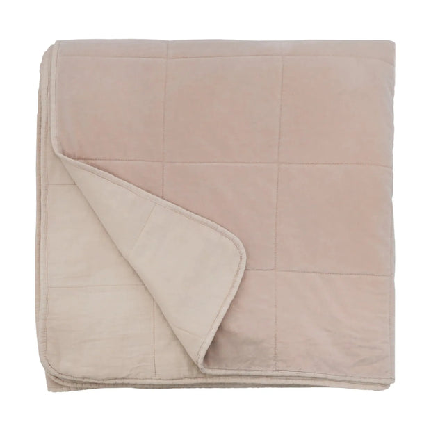 Pom Pom at Home Amsterdam Blush Cotton Velvet Oversized Throw Blanket
