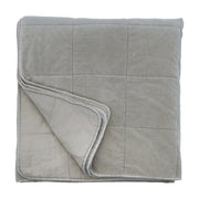 Pom Pom at Home Amsterdam Shore Blue Cotton Velvet Oversized Throw Blanket