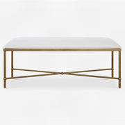 Uttermost Avenham Modern Gold Bench