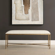 Uttermost Avenham Modern Gold Bench